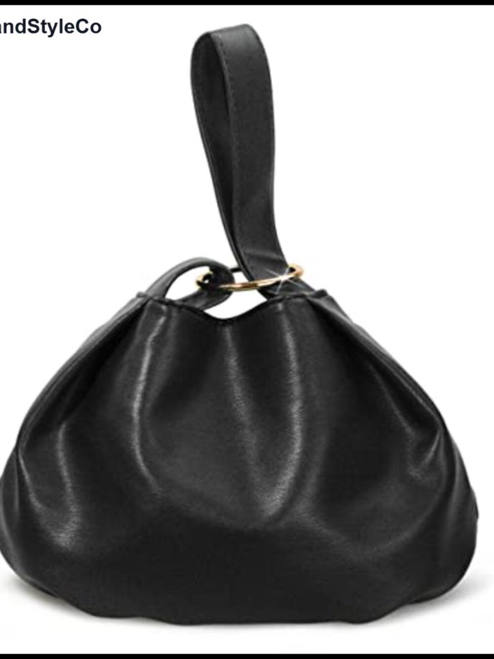 Soft Vegan Leather Hobo Bag Top Handle Clutch Wristlet Small Tote Purse